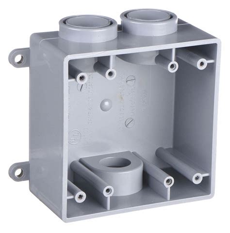 electrical box outdoor plastic two gang three inlets|Weatherproof Box, 2Gang, 3 Inlet, PVC .